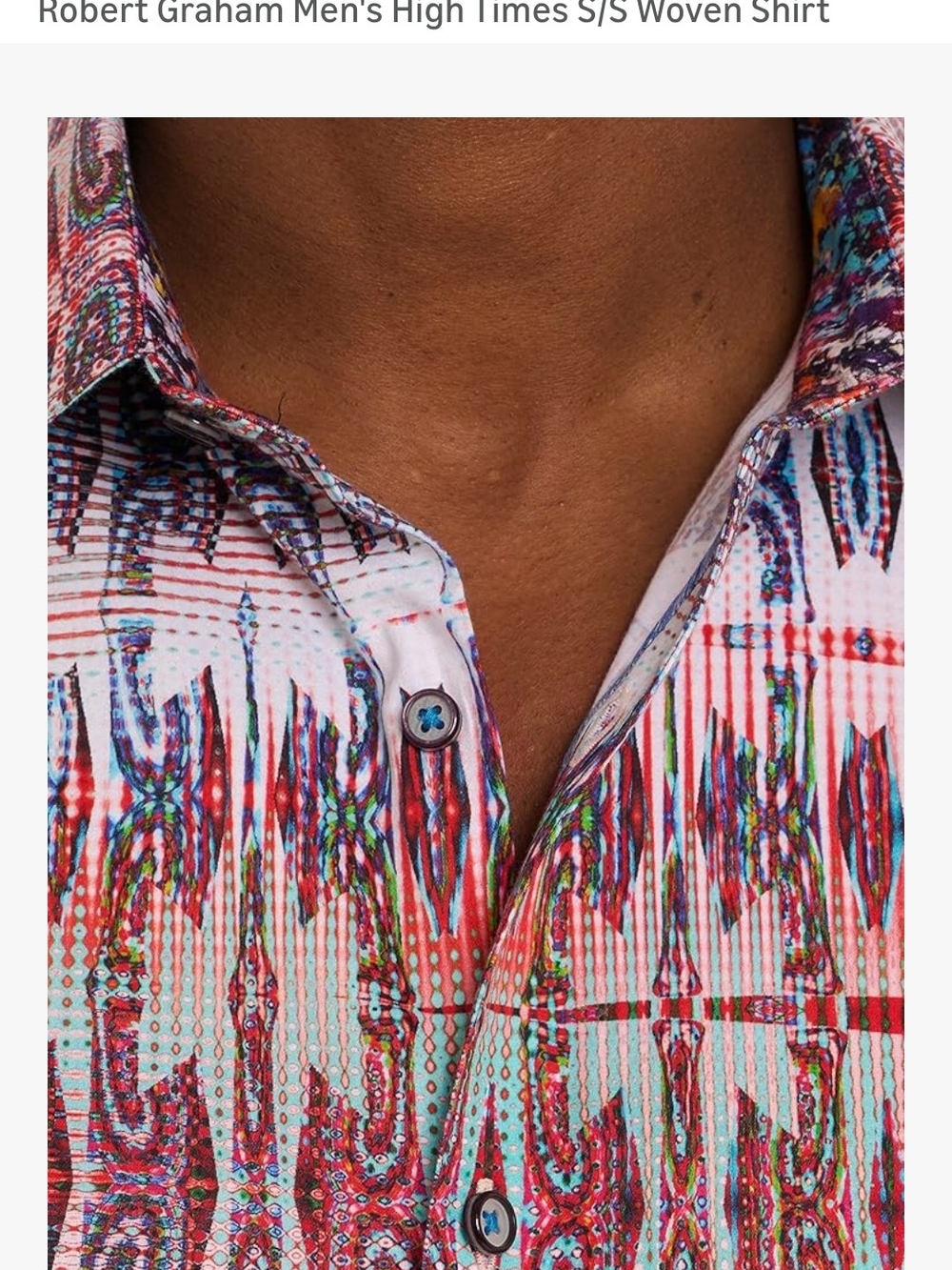 Robert Graham Men's High Times Patterned Woven Shirt - Multi Large Nwt - Picture 4 of 15